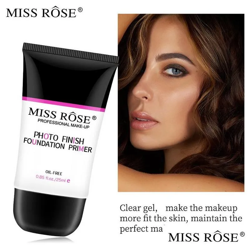 Primer per fondotinta Primer per finitura viso Po Confezione di tubi morbidi Idratante Lozione isolante per pori invisibili Miss Rose Trucco Consegna a goccia Dhdly