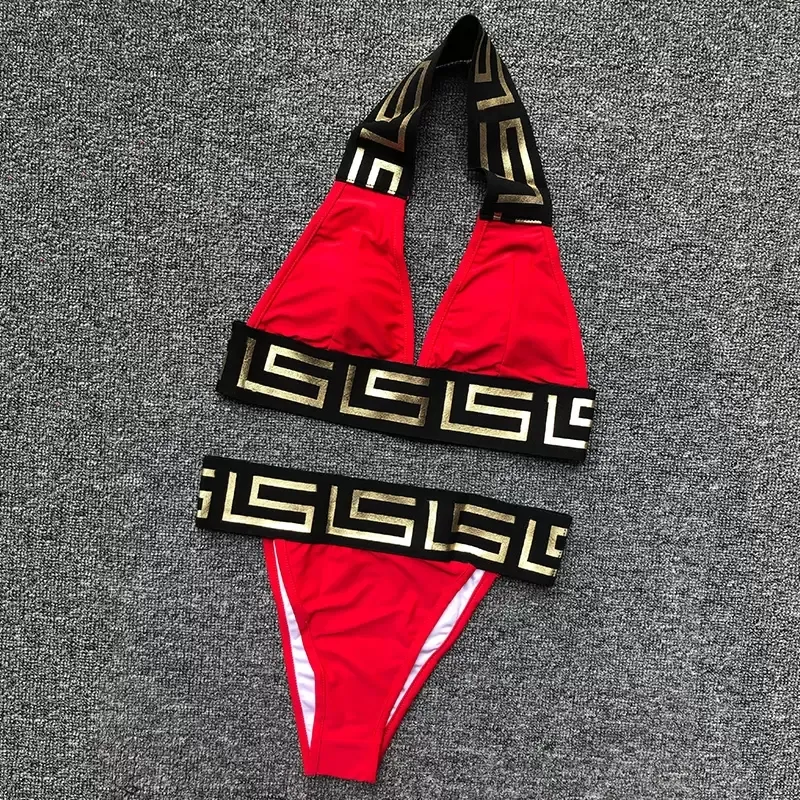 Maillot De Bain 2 Pièces Avec Anneaux En Strass MONDAIN CRYSTAL Bling Noir