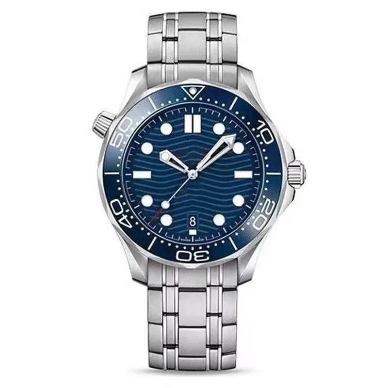 Fashion Mens Luxury Watch World Time Ceramic Bezel Limited Automatic Watches 42 mm Mouvement Mouvement Glass Back Sports Sea Mans Montres Blue Montres