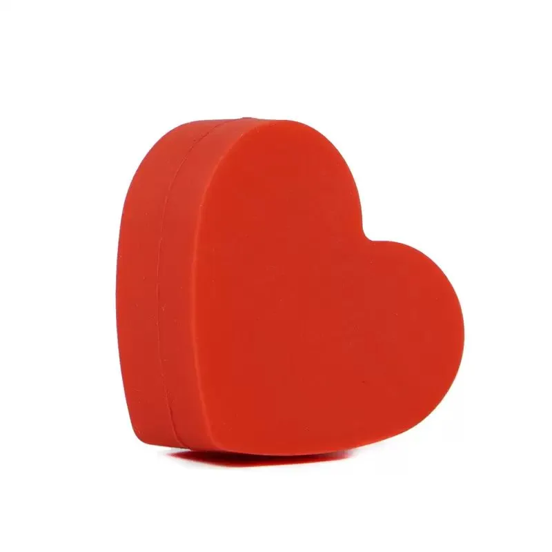 Lovely Heart Shaped Wax Container Silicone Jar 17 Ml Nonstick Herb Stash Dab Bho Oil Butane Vaporizer Cream Containers