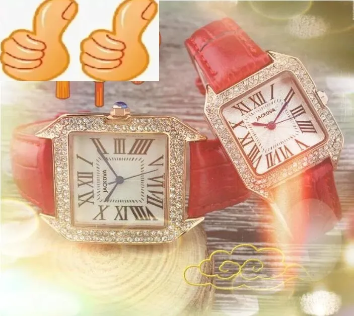 Moda Menino Menor Quartz Motivo Relógios 33mm 27mm Corrente de couro Lady Rose Gold Silver Diamonds Ring Roman Analog casual All the Crime Presidente de Presidente de Wristwatches