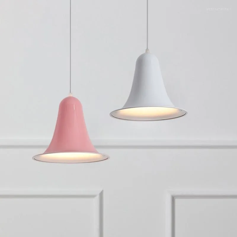 Kolye lambaları Nordic Led E27 Çan Tavan Yatak Odası Oturma Odası Işıkları Demir Sanat Minimalist Klasik Retro Işık Fikstür