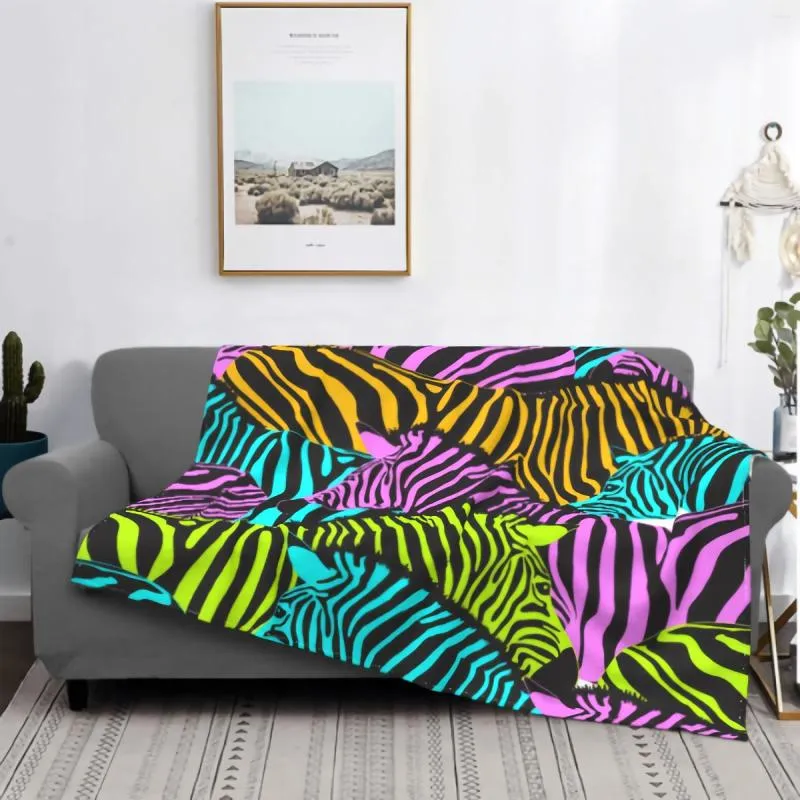 Cobertores Animal O Horse Zebra Blanket para Couch Super macio macushiber microfibra macia cama quente 80 "x60"