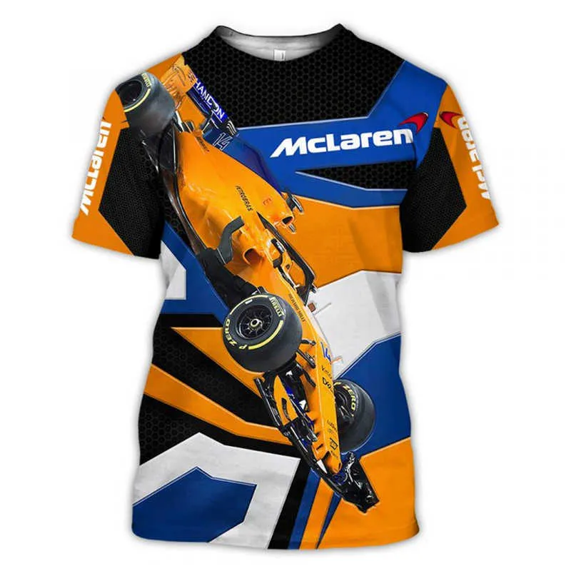 KPY7 남자 패션 티셔츠 대형 23 새로운 F1 포뮬러 원 레이싱 팀 Camiseta Carreras Con Estampado 3d McLaren Chaqueta Gran Top Ropa Alt