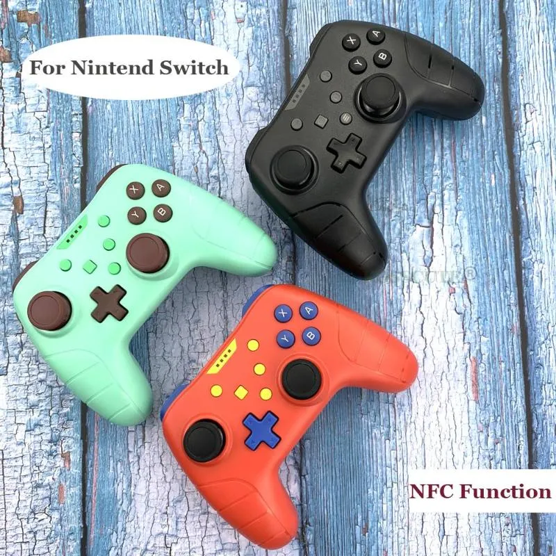 NFC Fonksiyon Desteği ile Switch Pro Bluetooth Kablosuz Denetleyici için Oyun Denetleyicileri 2023 Amibo Rol Algılama Gamepad