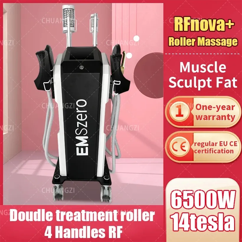 14 Tesla 6500W с Neo 2 Roller Massager и 4 Neo ручками DLS-EMSLIM Nova Emszer Формирование электромагнитной стимуляцией EMS