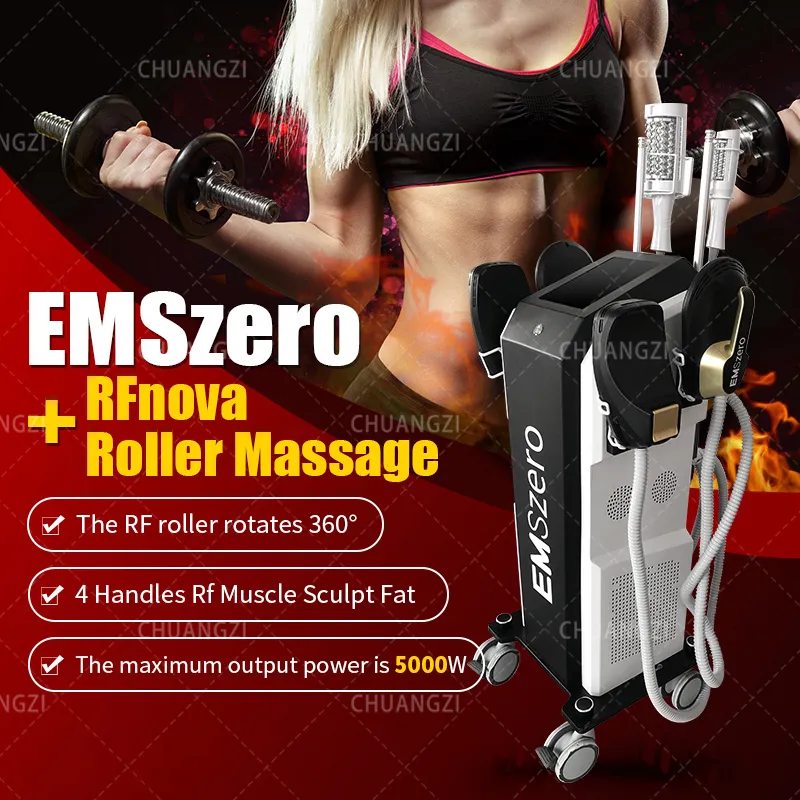 2 en 1 DLSEMSLIM Roller RF Muscle augmentant et réduisant la graisse Machine NEO 14 Tesla Hi Emt EMSzero Stimulation Body Shaping Mach