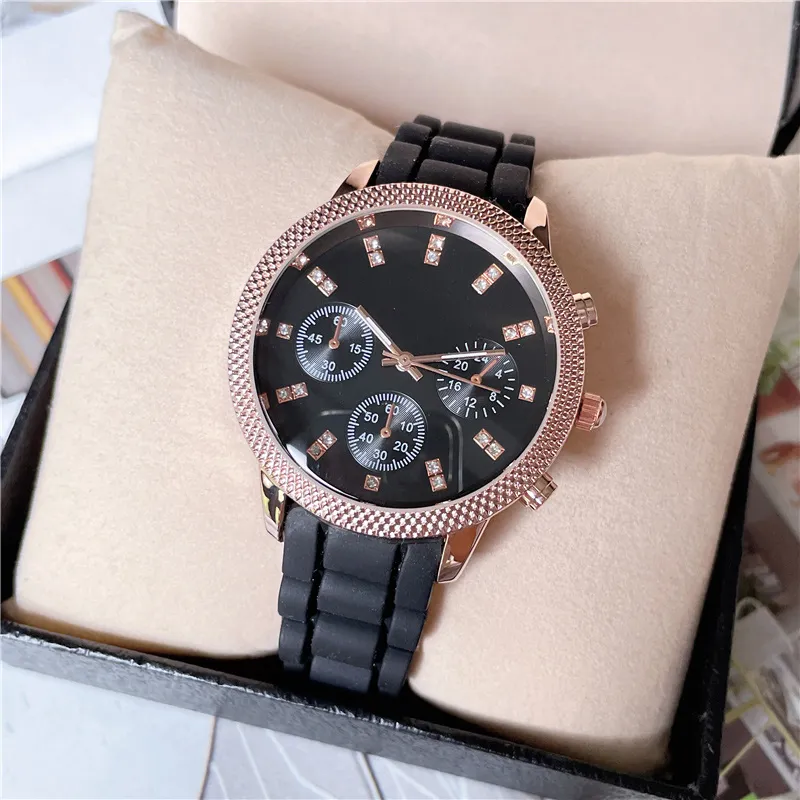 Full Brand Wrist Watches Men Women Ladies Girl Style Luxury Silicone Band Quartz Clock M152