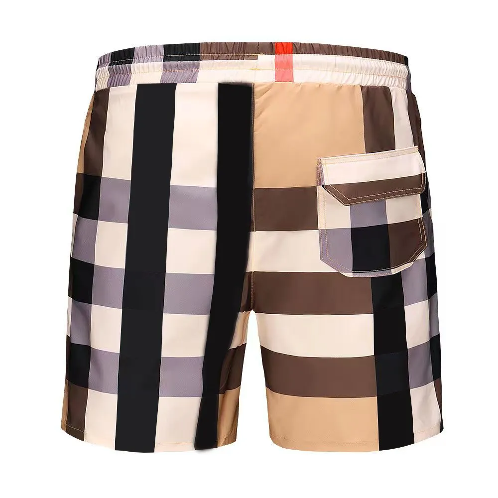 Mens Womens Designer Shorts Summer Fashion Streetwears Cotton Blend Clothing Quick Drying Regular Printing Board Beach Pants khaki short men Black Beige plaid M-3XL