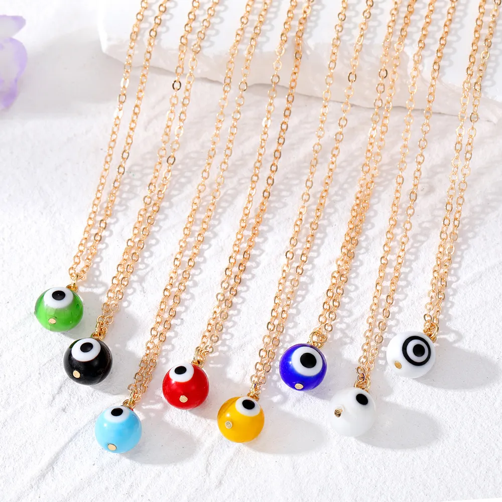 Pintura colorida Metal Evil Eyes Mini Ball Pinging