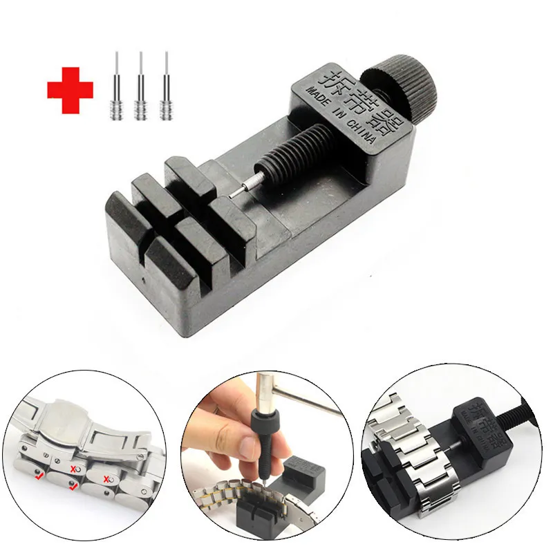 Stainless Steel Watch Strap Remover Tool Chain Adjuster Replace Watch Band Bracelet Link Pins Remover Repair Tool Kit Wholesale