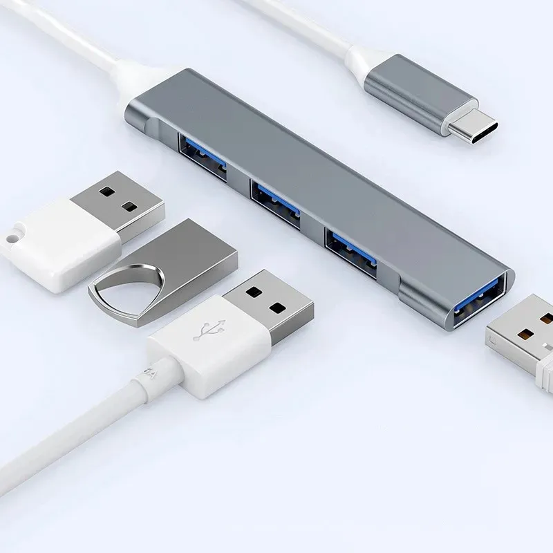 Acheter Hub USB 3.0 4 en 1, adaptateur multi-répartiteur 4 ports avec  fonction OTG USB2.0 USB3.0, hub de type C, pour ordinateur portable,  accessoires pour clavier U Disk