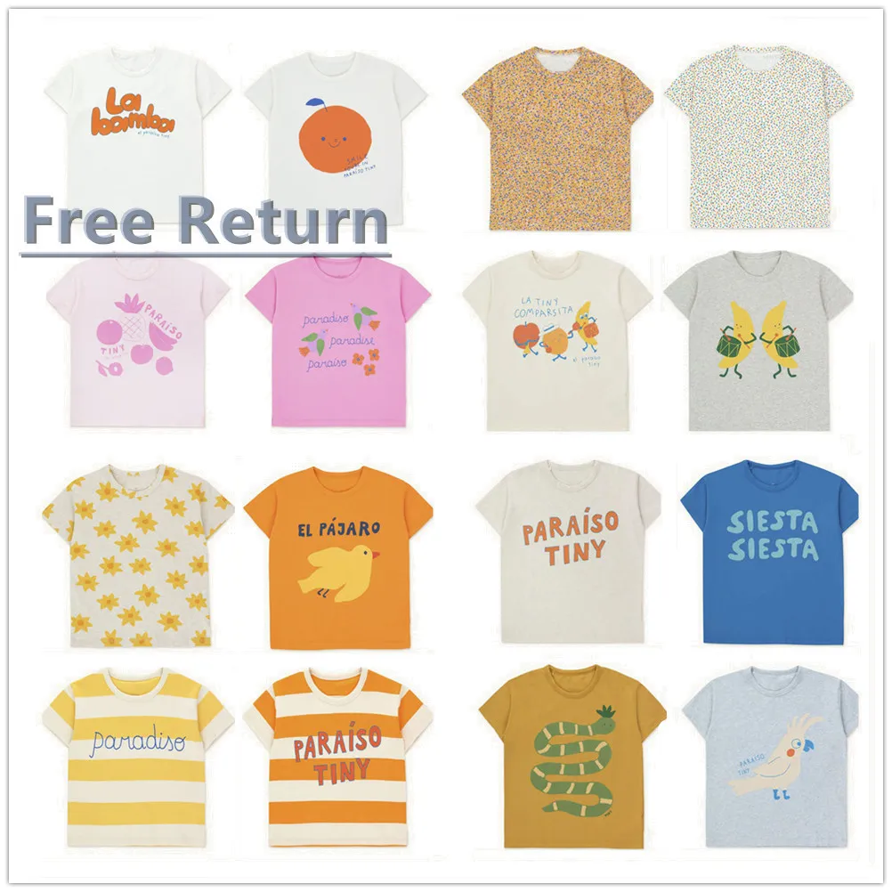 Tshirts Kids Shirts 2023 Summer Babyclic Brand Design Boys Girls Fashion Print Shipmeeve Ops Ees Baby Oddler Cotton 230301