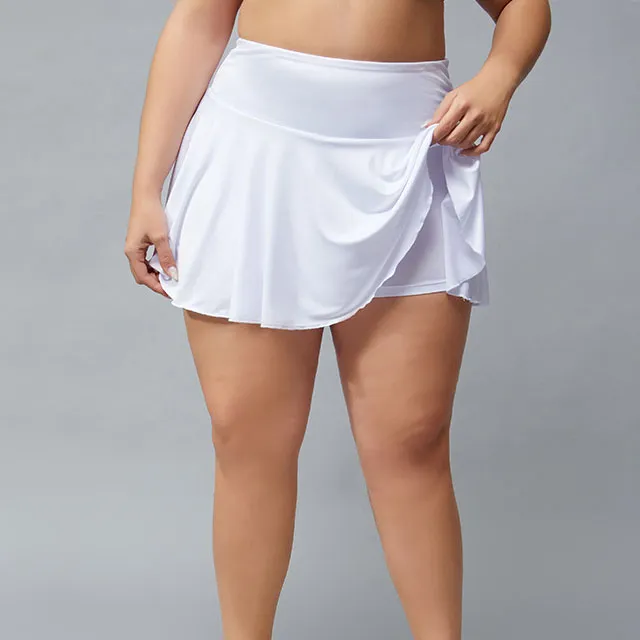 Faldas de tenis de talla grande, falda plisada para Yoga, ropa de gimnasio para mujer, pantalones cortos deportivos para correr, pantalones de Golf, cintura trasera, bolsillo con cremallera