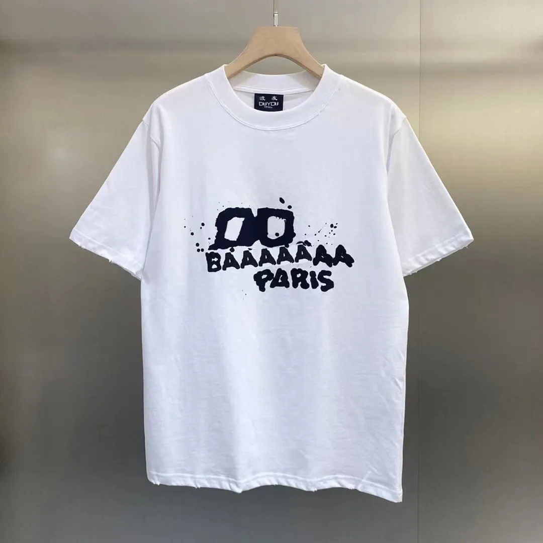 DUYOU Oversize T shirt with Vintage Jersey Wash Letters 100% Cotton T-Shirt Men Casuals Basic T-shirts Women Quality Classical Tops DY8884