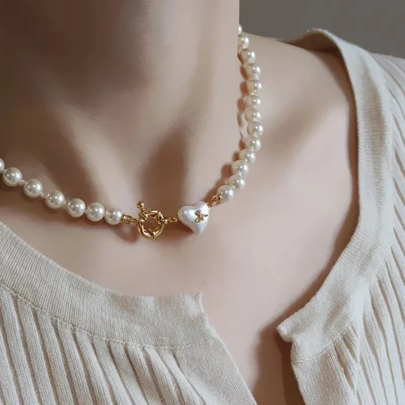 Amazon.com: GuoShuang White saturn pearl necklace for women,big pearl  choker necklace for girl girlfrind Gift jewelry planet necklace: Clothing,  Shoes & Jewelry