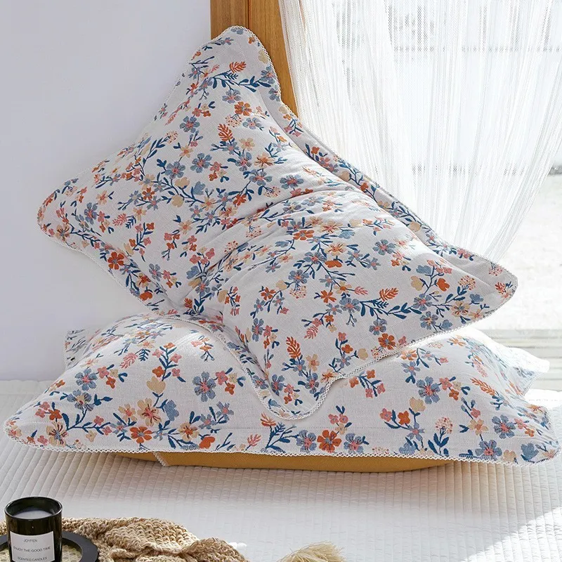 Cuscini 2 pezzi Full Cotton Cesonetta per bambini adulti di grandi dimensioni 4 strati cuscino per letti muschia