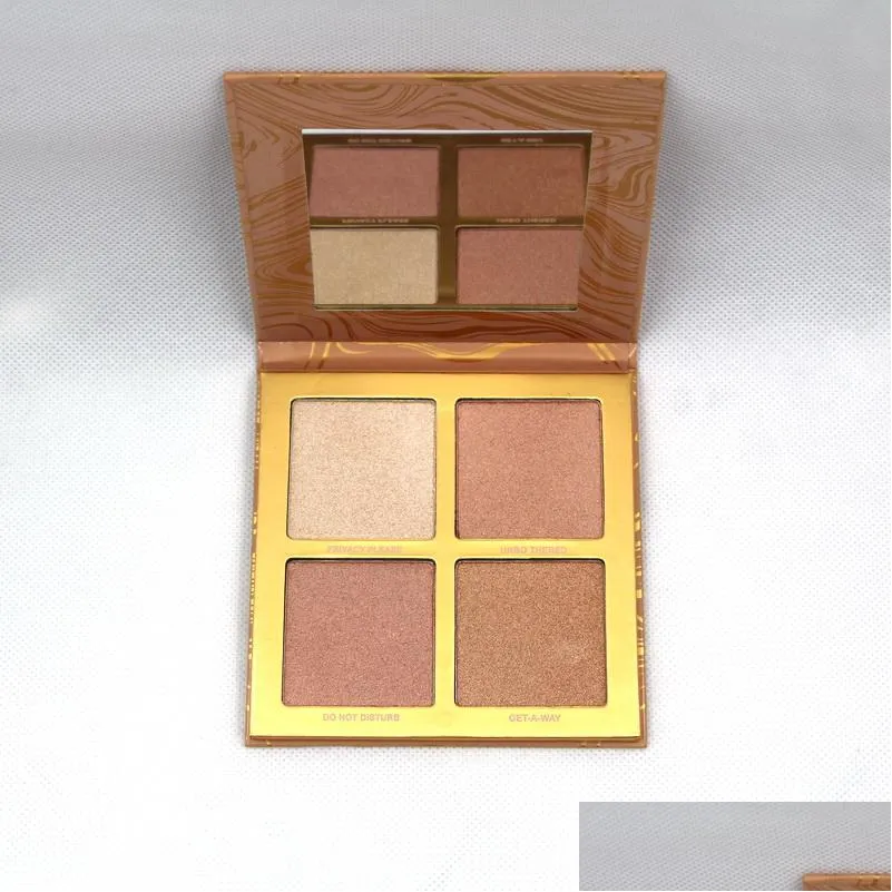 Bronzers Evidenziatori Evidenziare questo Bronzer Face Contour Powder For Women Fl Erage Uso quotidiano Oro Illuminare Facile da indossare The Wet S Dhacj