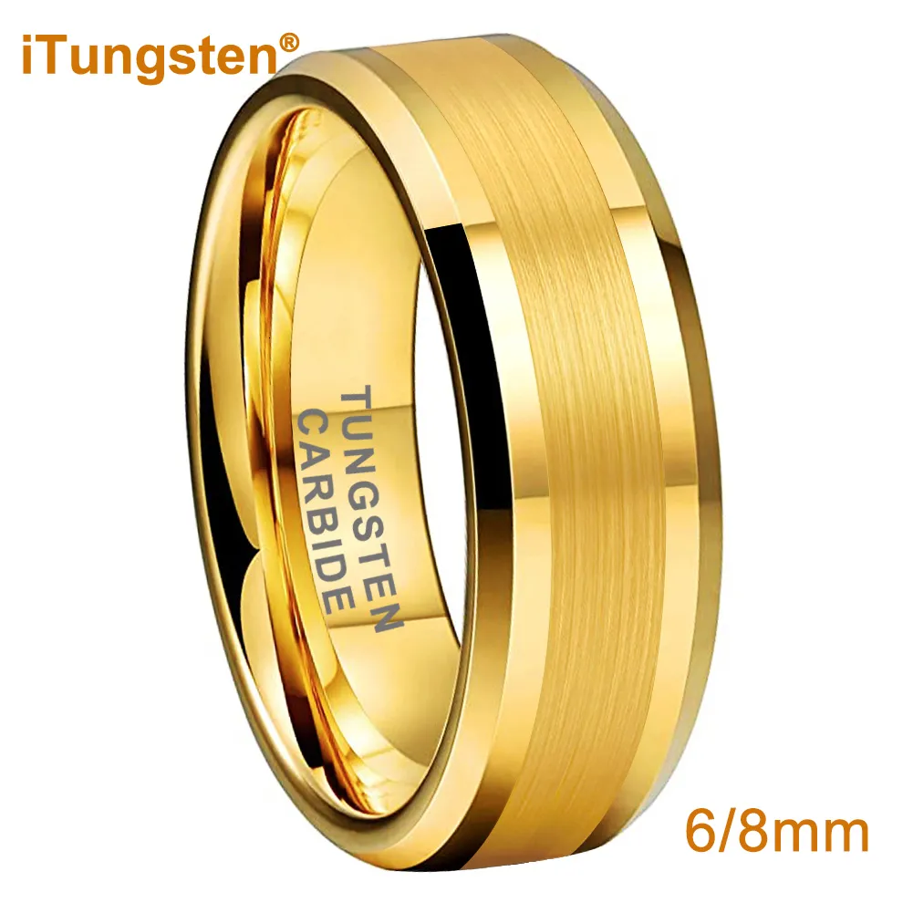Amazon Anillos Anchos De Oro Alianzas De Boda De Tungsteno