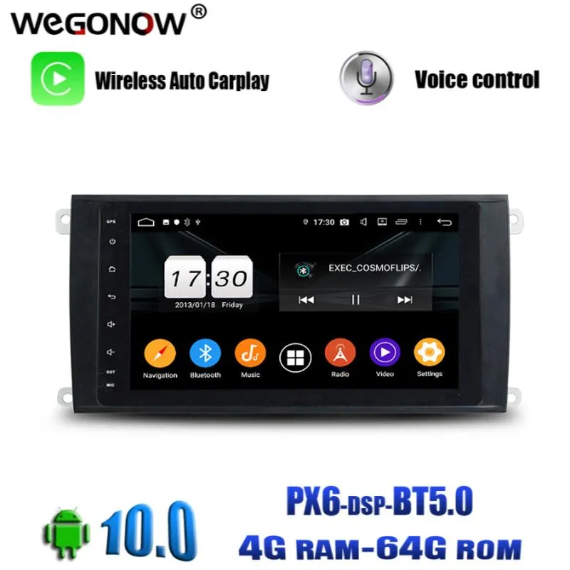 Jogador para S GTS 2003-2010 PX6 DSP IPS Android 10.0 4G 64G ROM 8 Core Car DVD WiFi BT5.0 Rádio sem mão GPS