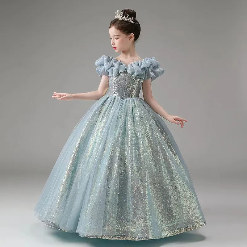 childs prom dress PLwedding Flower Girl Kids Lace Applique Pageant Ball Gown Dresses Picture Color 1 Size 2: Clothing, Shoes & Jewelry friendly materials Toddler Childs Prom Dress Red