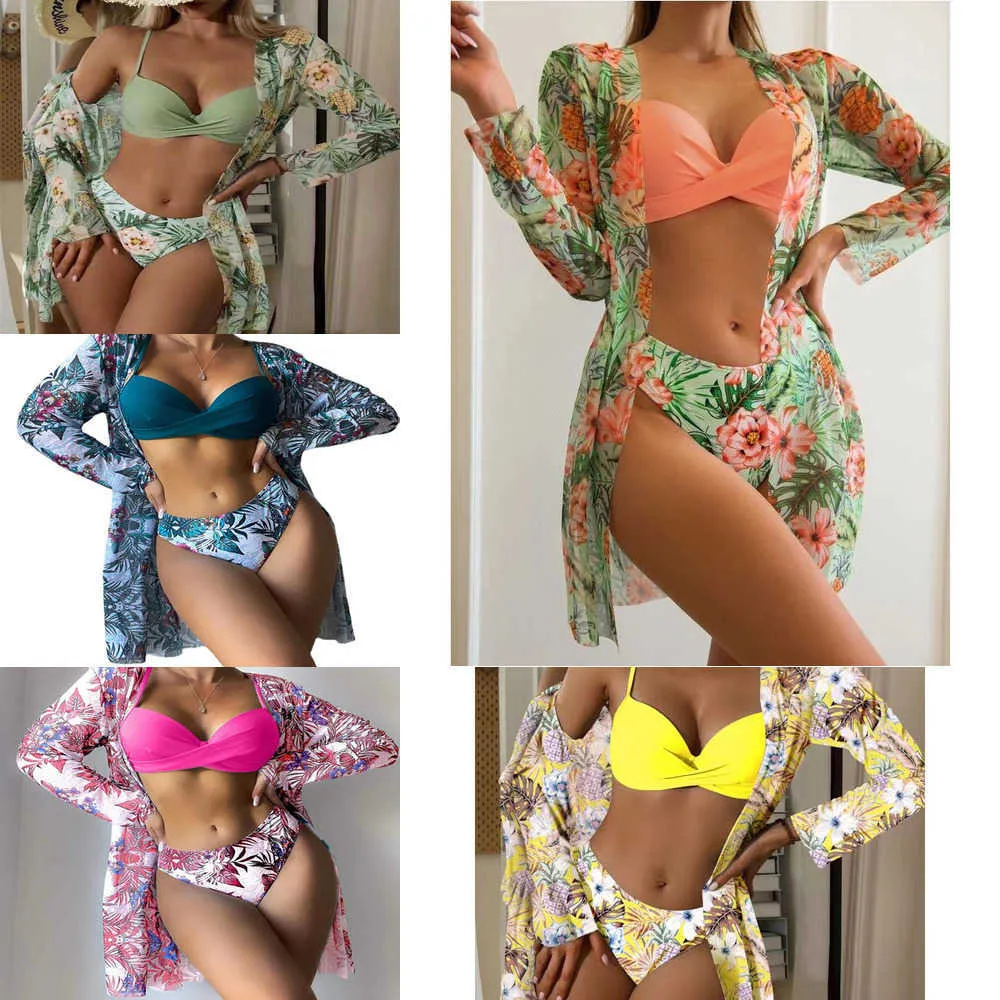 2023 Designer Bikinis Femme Trois pièces Bikini Maillots de bain Surchemise Sous-vêtements Été Maillots de bain Plage Maillots de bain Maillot de bain à trois points