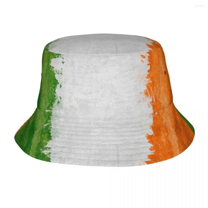 Bérets Style Irlande Drapeau Seau Chapeaux Femmes Léger Randonnée Pêcheur Printemps Chapeaux