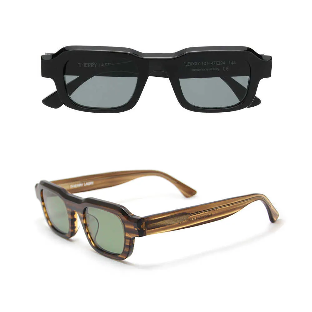 Okulary przeciwsłoneczne Rhude THIERRY LASRY modne okulary przeciwsłoneczne marki prostokąt projektant dla mężczyzn styl hip-hopowy luksusowe kobiety UV400 TEAMPUNK HIPHOP FLEXXXY
