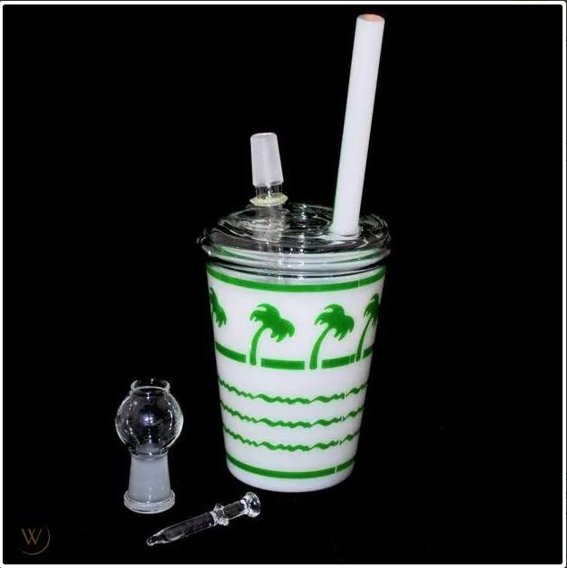 8.0 inchs Glass Bubbler Hookahs Bong Nail Glass Water Bongs Smoking Accessories heady Rigs Beaker With 14mm Joint