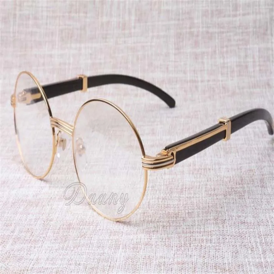 2019 new retro frame high-end fashion black character frames 7550178 male and female models round anti-UV eyeglasses size 57-22-318l