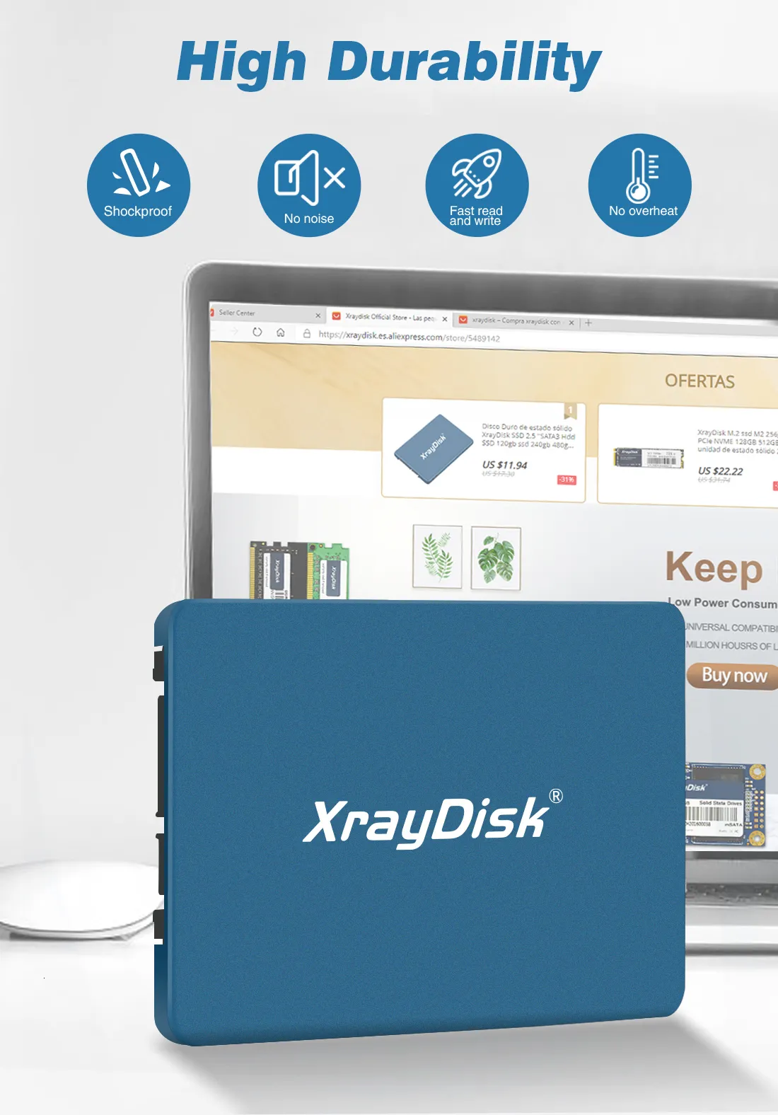 【SSD 1TB】XrayDisk SATA3 1TB Xraydisk SATA3 SSD 60GB 1TB: 2.5 Internal Solid State Drive