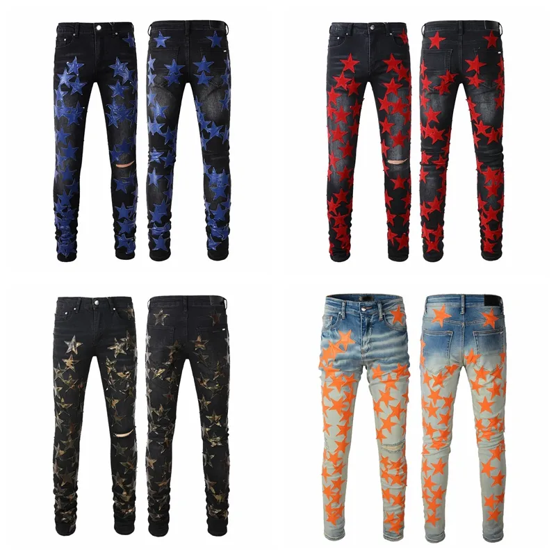 Designer Jeans Top New Mens Jeans Fashion Skinny Straight Slim Ripped