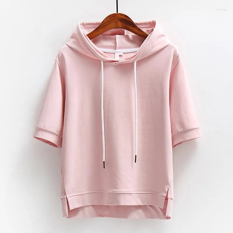 Women's Hoodies Summer Fashion T Shirt Woman Short Sleeve T-shirt Loose Korean Style O Neck Women Shirts E06