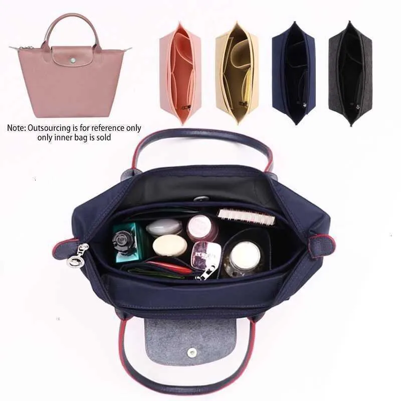 Borse per il trucco portatili Contenuti divisori multifunzionali chiaramente visibiliOrganizer Borsa con inserto in feltro Borsa interna per donna Borsa cosmetica da viaggio adatta a varie marche