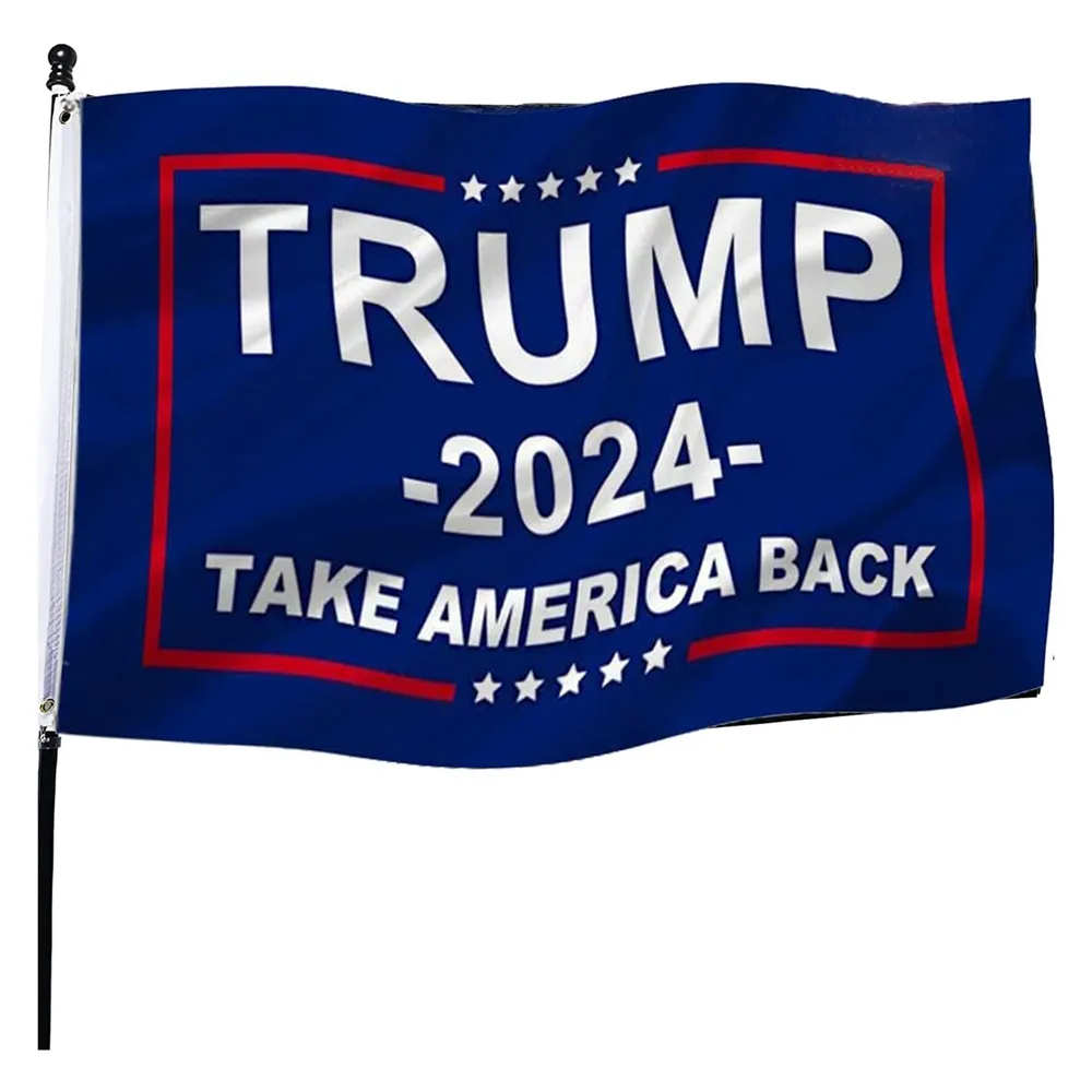 2024 Trump President USA vlag Neem Amerika terug Save America Houd ons weer geweldig, geen onzinbanner meer