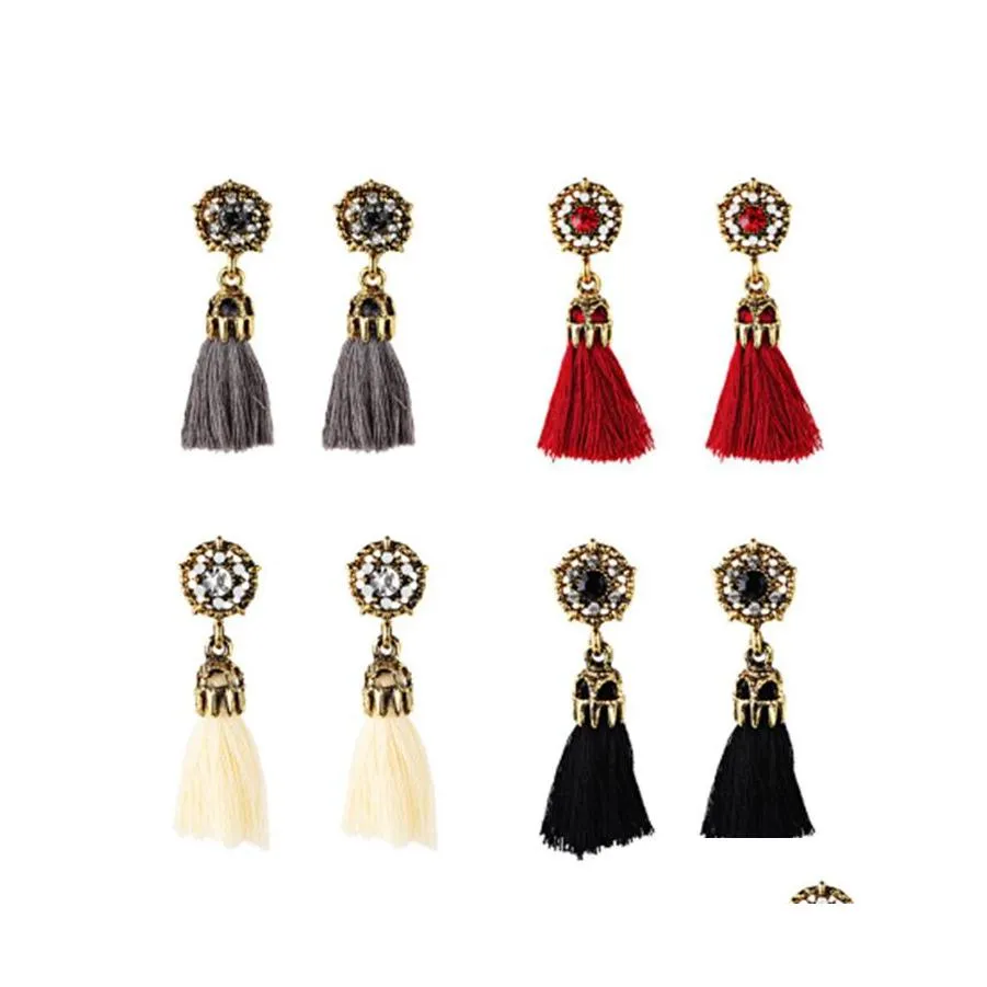 car dvr Dangle Chandelier Vintage Glitter Tassel Earrings For Women In Four Colors Are A Versatile Winter Accessory Drop Delivery Jewelry Dhewa