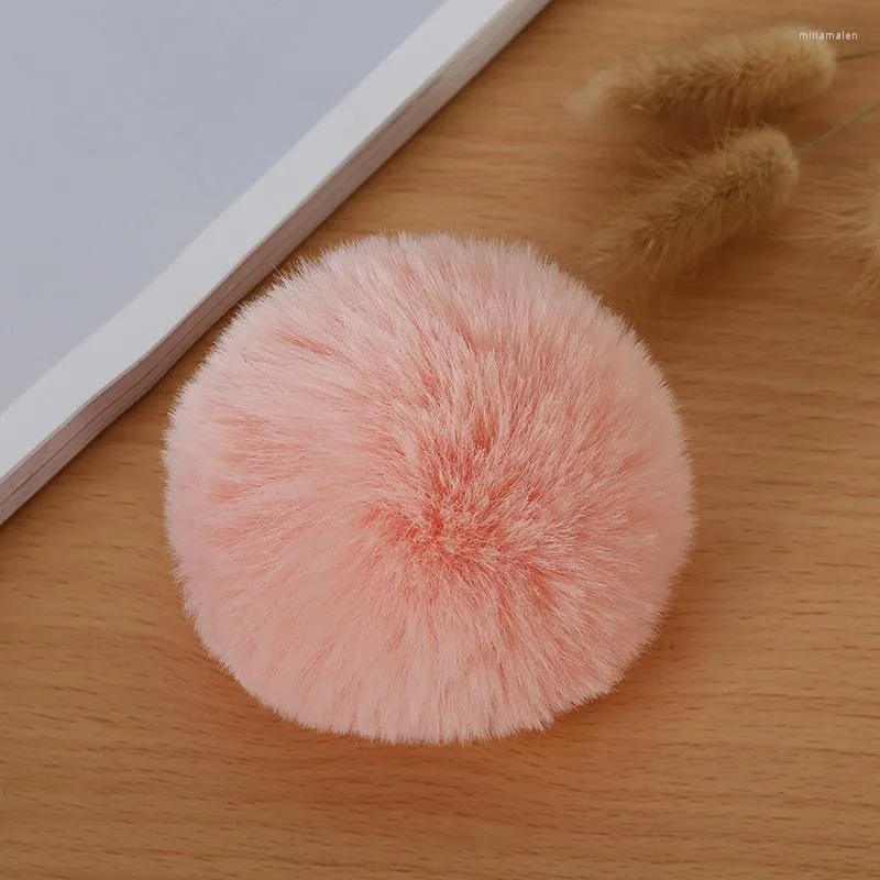 Keychains 8cm No Keyring Fur Ball Imitation Rex Fake Making Plush Diy Pendant Clothing Accessories