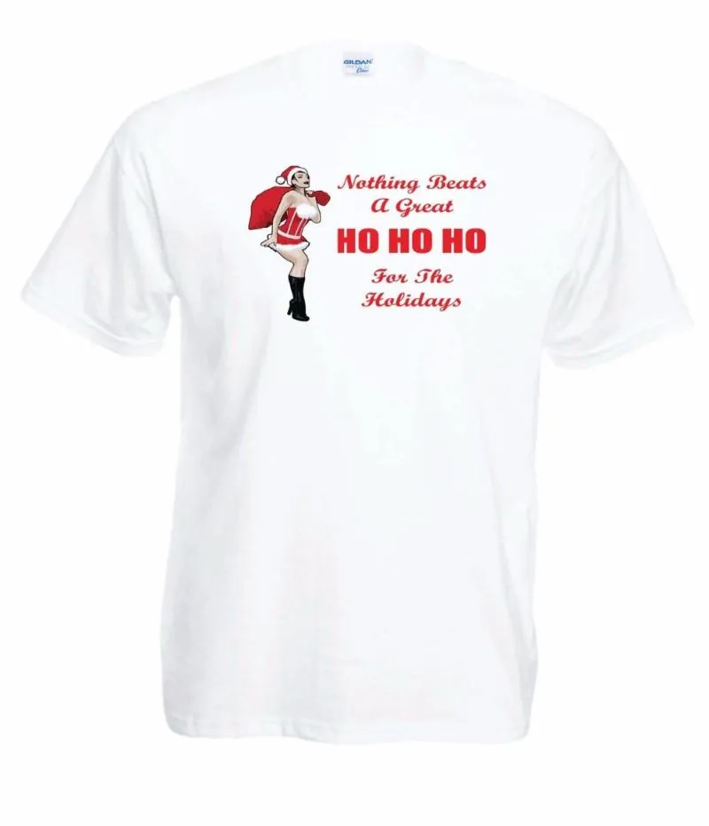Camisetas para mujer, venta de ropa deportiva superior para hombre, Navidad, Ho, Navidad, Papá Noel, ideas de regalos, camiseta para mujer y hombre