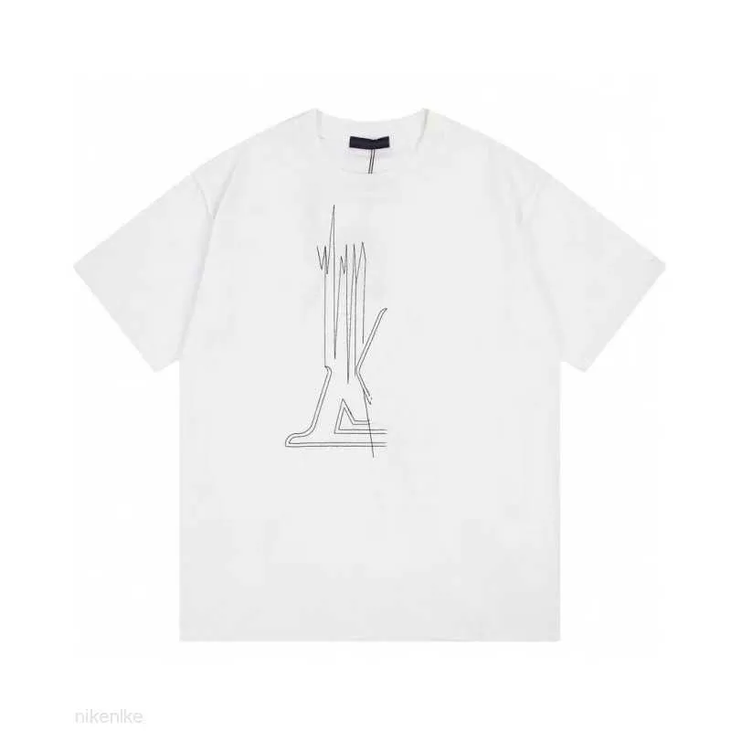 23ssmen's Tシャツシーダー夏スポーツレジャーシーダー屋外通気性綿の短い袖のレタープリントラウンドネックTシャツ恋人の同じK88