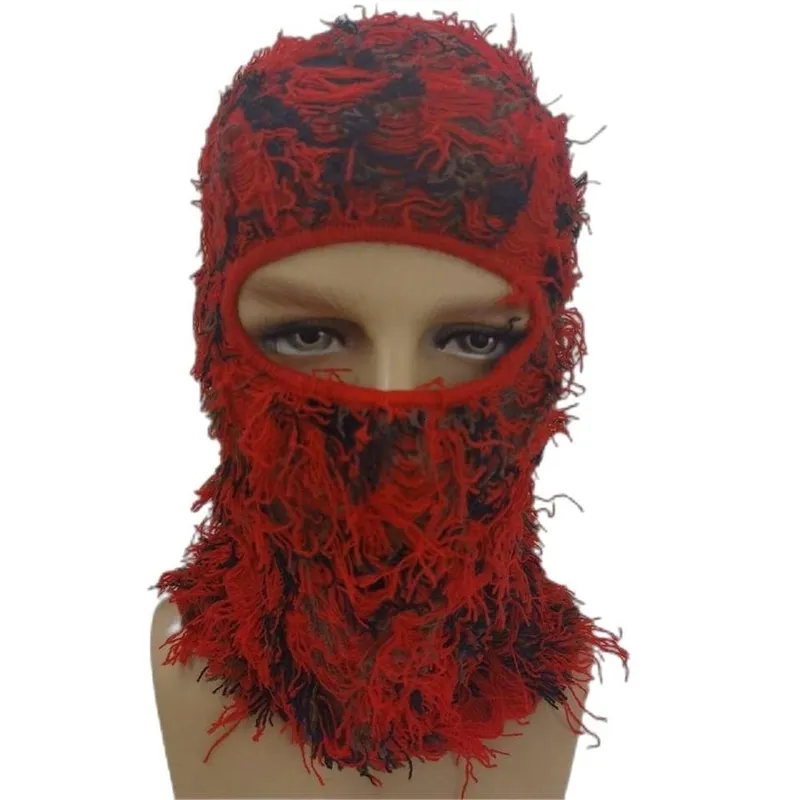 Шапки BeanieSkull, дизайнерская лыжная маска, штормовая вязаная камуфляжная балаклава, лыжная маска на заказ, травяная балаклава 230301299Y