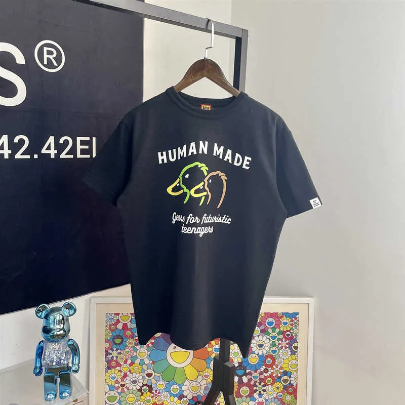 Men's T-Shirts 2022ss Human Made Fashion T-shirt Men 1 1 Top Quality Human Made Du Women Kawaii T Shirt Slub Cotton Shirts G230301