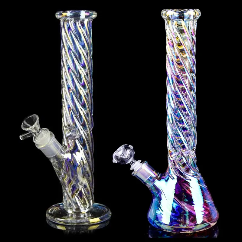 Bongs de água de vidro coloridos cachimbos de fumaça dab rigs copo bong Downstem Perc chicha com banger de 14 mm