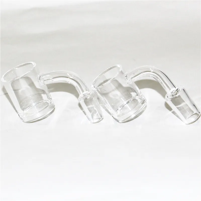 Rökningstillbehör Kort nackkvartbanger 25mm kvarts naglar 14mm 18mm manlig kvinnlig terpen platt topp bangers för dabb riggar glas bongs