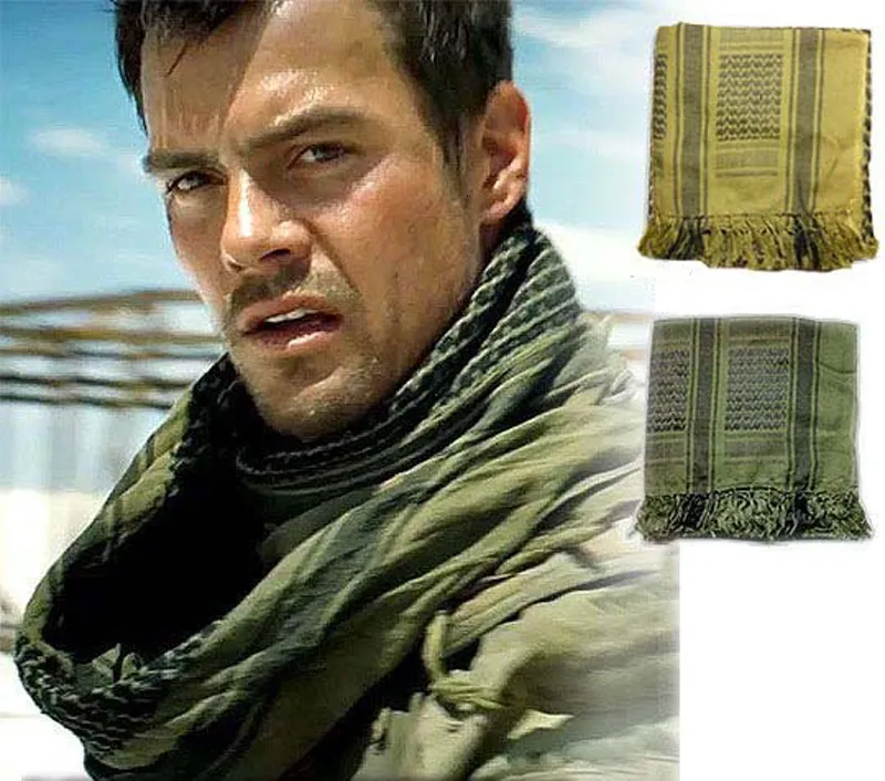 Scarves Shemagh Army Military head scarf plaid Keffiyeh Scarve Palestine Desert cotton Muslim Hijab Thicken Islamic Wrap bandana sq303 230302