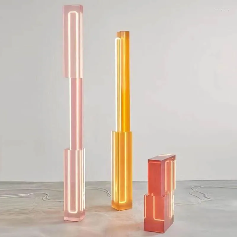 Lâmpadas de chão Lâmpada de designer italiana Modern Led Acrylic para sala de estar Estudo de quarto de casa Decoração de casa Nórdica de cabeceira