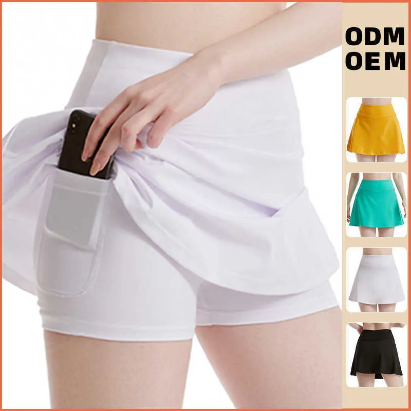 new tennis skirt Women's quick-drying fitness skirt pants Jump running anti-glare sports skirt LULULU same style