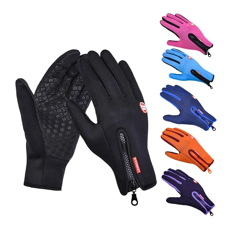 2023 Women Men Windproof Outdoor Gloves Waterproof Snowboard Ski Fishing Motorcycle Cycling Riding Gloves Winter Warm Non-Slip Touch Screen Glove