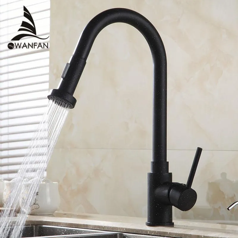 Kitchen Faucets Faucet Single Handle Hole Pull Out Spray Brass Sink Mixer Cold Water Taps Torneira Cozinha GYD-7111R