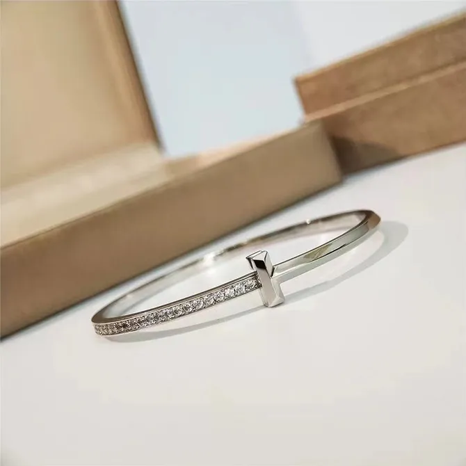 Bracelete de diamantes de prata feminina mensal de pulseira personalizada Brange Jóias Grades Love Love Bracelets