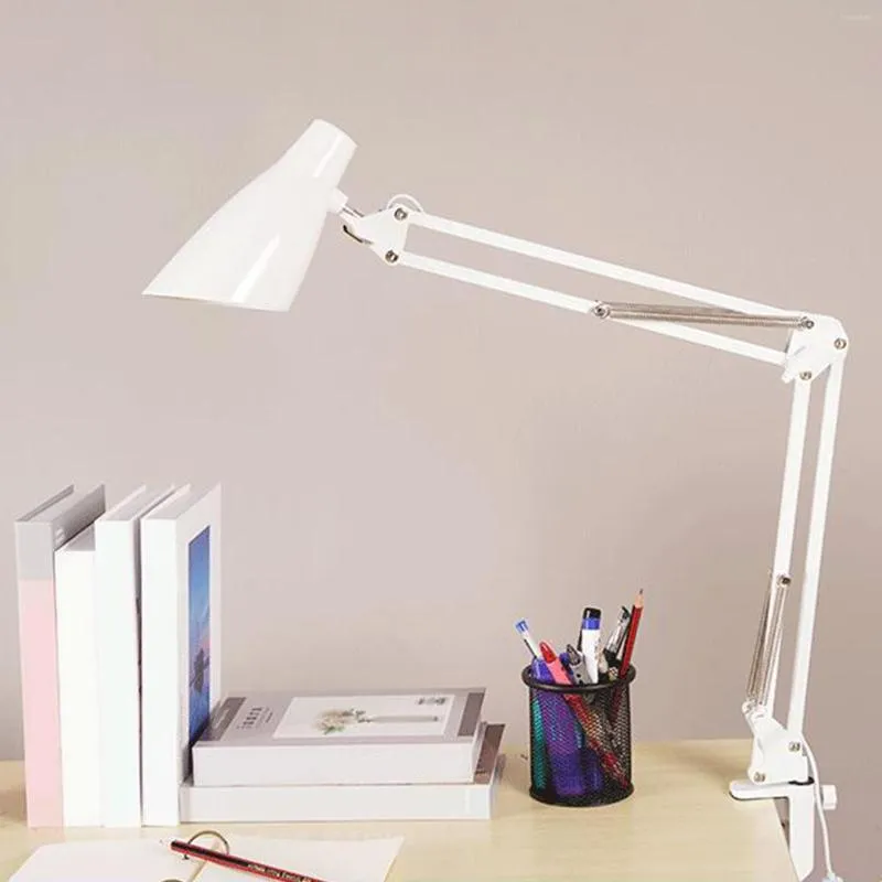 Lampes de table LED lampe de bureau pliante en métal lecture avec 32 pièces lumières 8W pince de lumière intérieure pour le travail d'étude de bureau